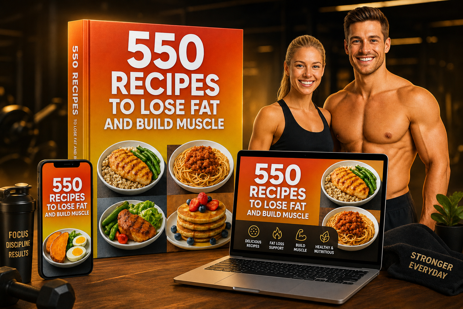 550 Recipes to Lose Fat and Build Muscle + Bonus